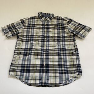 VINTAGE Pendleton Shirt Plaid Mens Size‎ Large Short Sleeve Preppy Business
